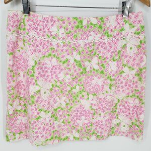 Lilly Pulitzer Vintage White Label Butterfly Floral Mini Skirt